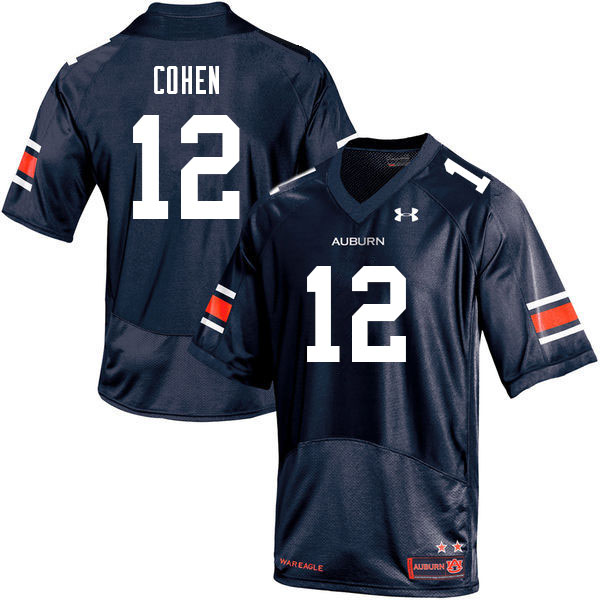 Auburn Tigers Men's Sammy Cohen #12 Navy Under Armour Stitched College 2021 NCAA Authentic Football Jersey GOC4274YO